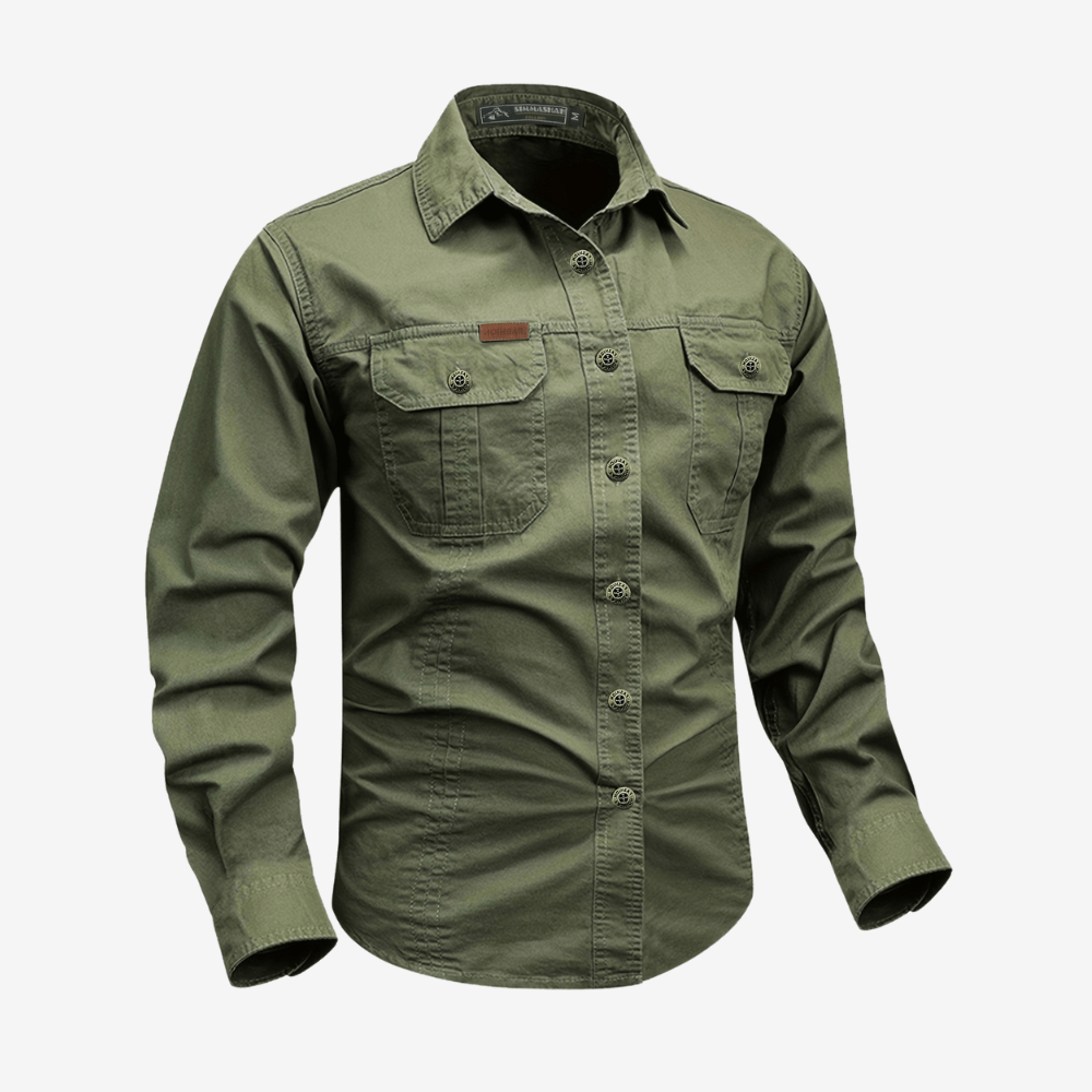 Chemise décontractée en coton confort avec poches