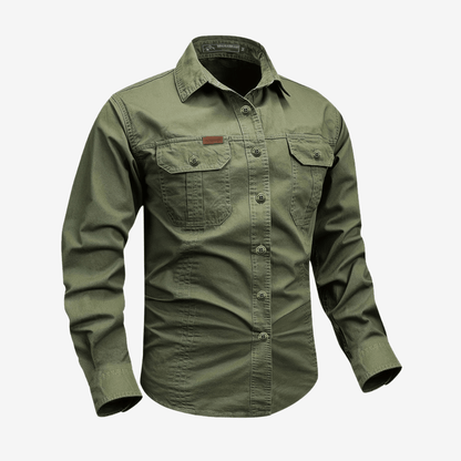 Chemise décontractée en coton confort avec poches