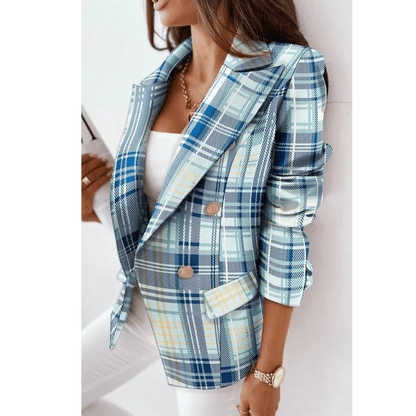 Blazer Femme Élégant – Veste en Laine Douce et Chaud avec Col Revers