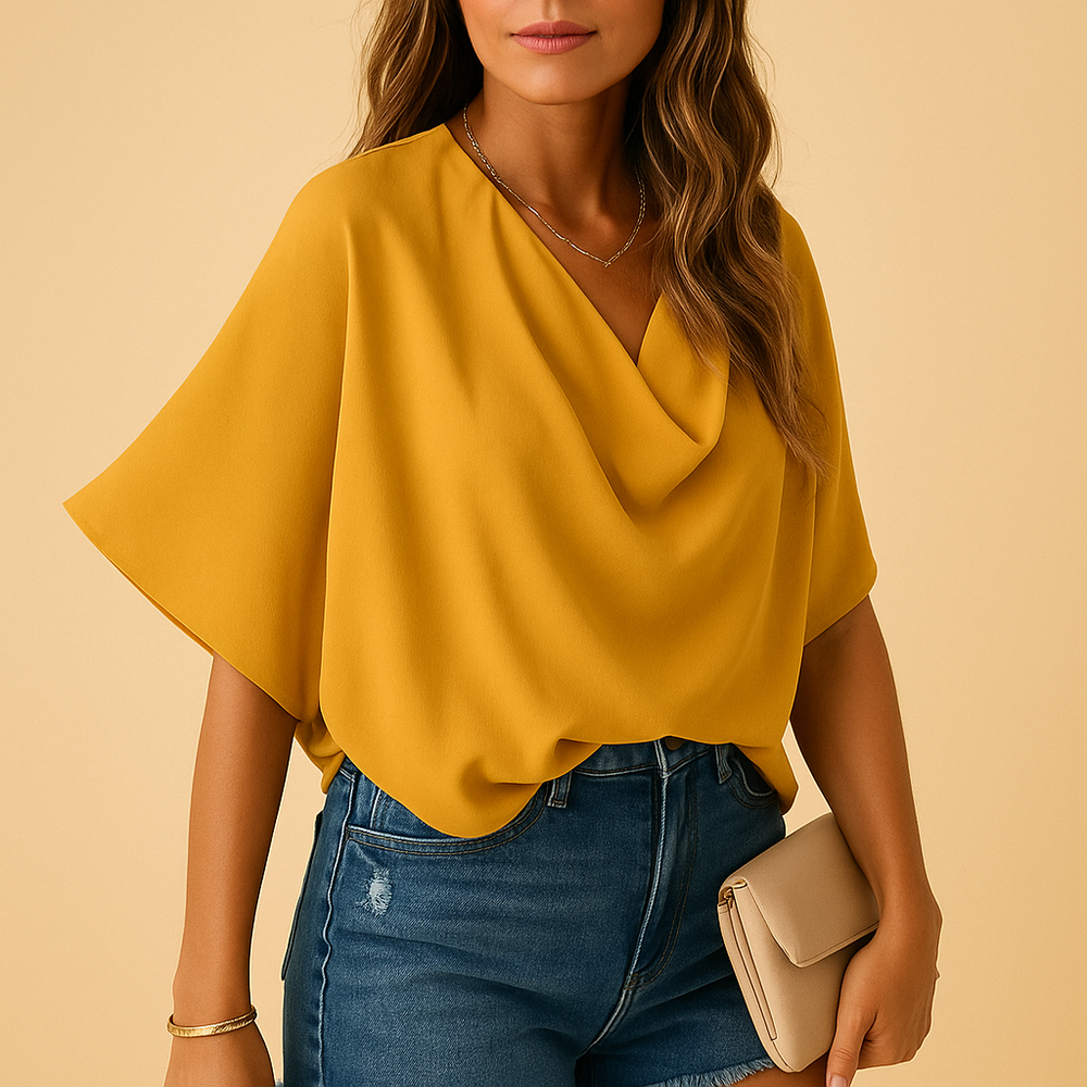 Chemisier Femme Manches Longues Taille Droite