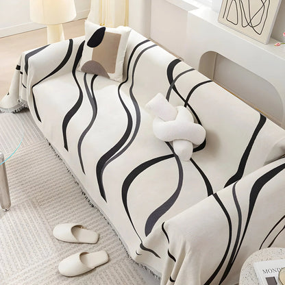 Canapé Convertible Cuir Noir et Design Élégant - PanierRoyale