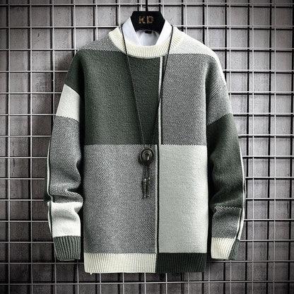 Pull Homme Hiver Élégant et Doux en Maille Cachemire
