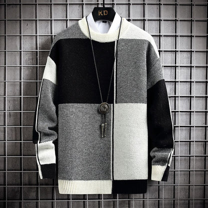 Pull Homme Hiver Élégant et Doux en Maille Cachemire
