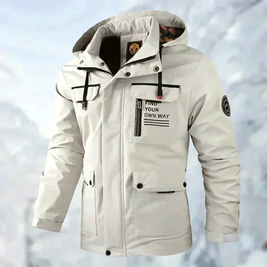 Veste Capuche Amovible Manches Longues Imperméable