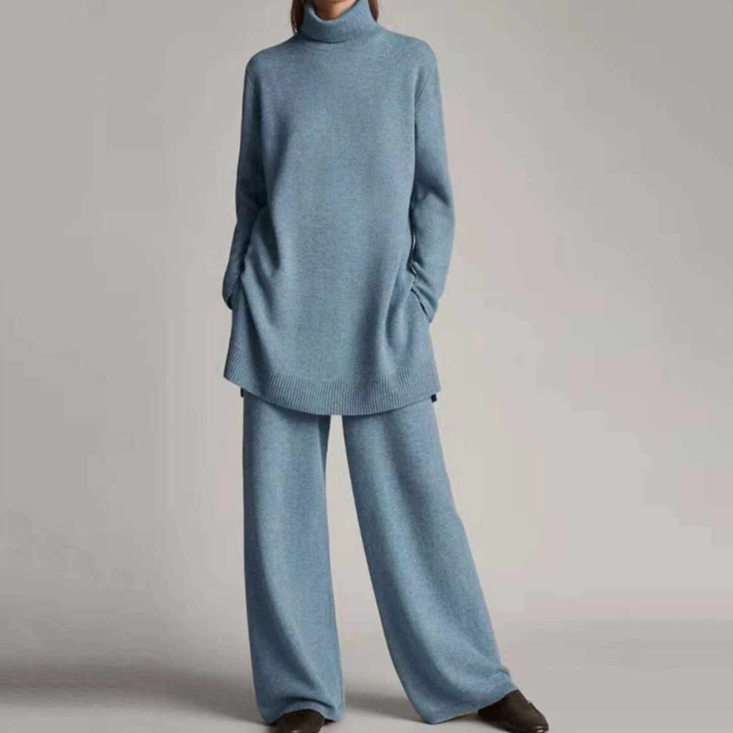 Pull Cachemire Femme Élégant avec Col Rond