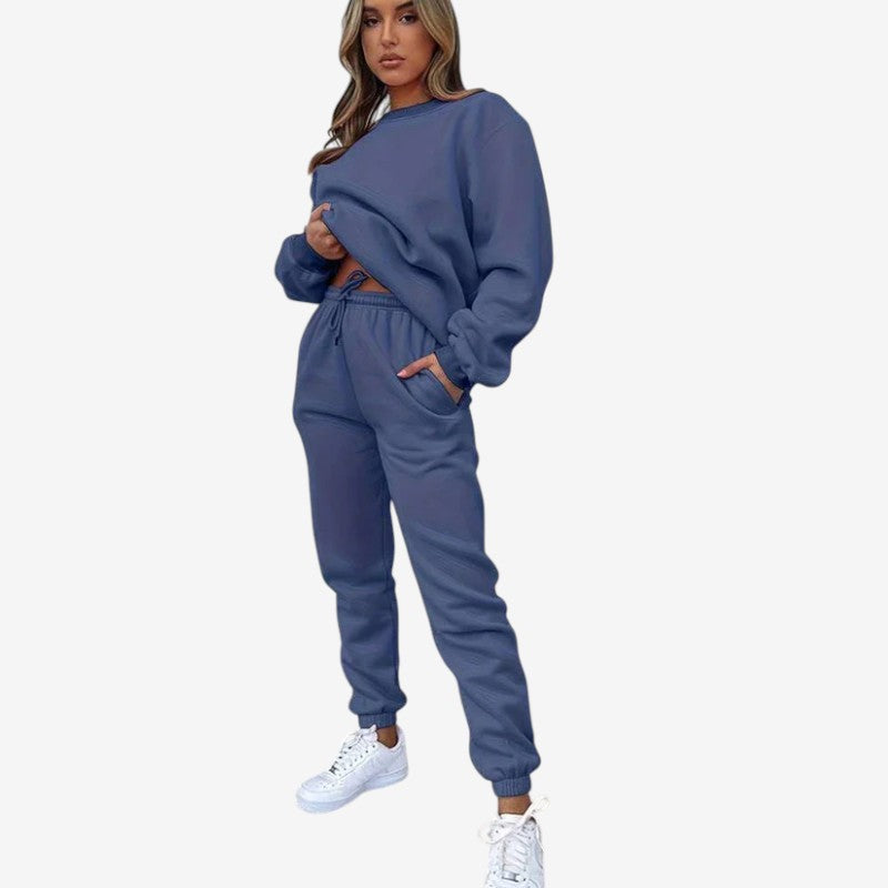 Ensemble Deux Pièces Femme Manches Longues et Pantalon Élastiqué