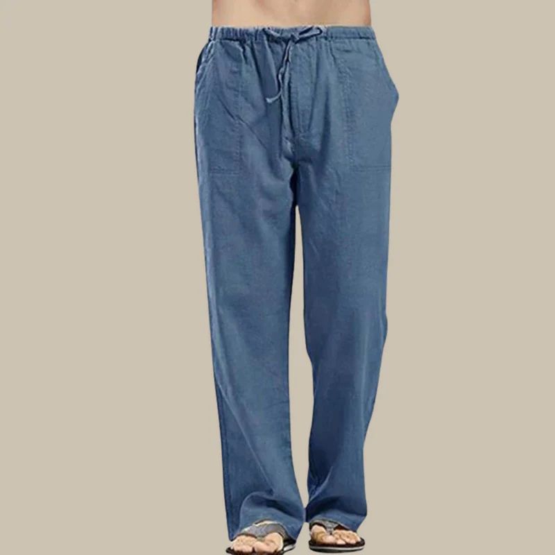 Pantalon Femme Linéaire Confort Élastique pour Été