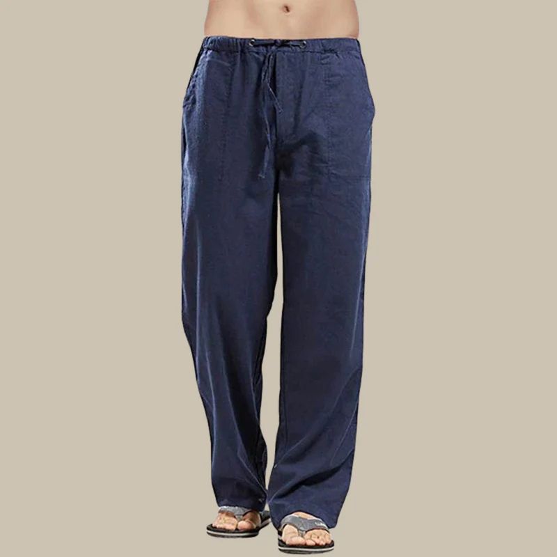 Pantalon Femme Linéaire Confort Élastique pour Été