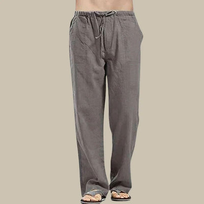 Pantalon Femme Linéaire Confort Élastique pour Été