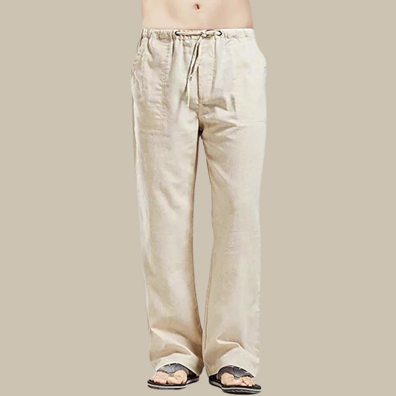 Pantalon Femme Linéaire Confort Élastique pour Été