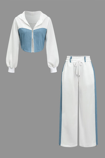 Ensemble Sport Femme 2 Pièces Denim Mode