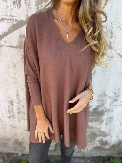 Pull Femme Noir Élégant Manches Longues