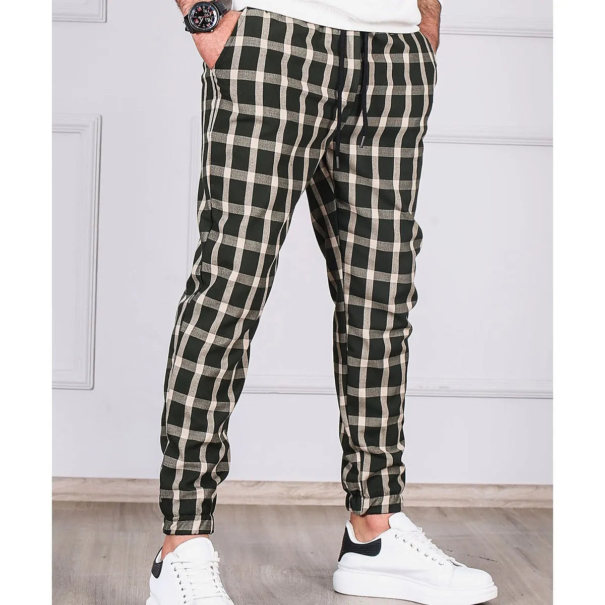 Pantalon à Carreaux Élégant pour Homme
