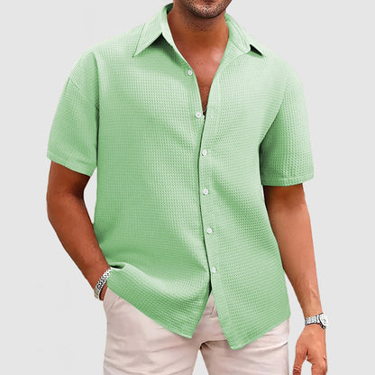 Chemise Homme Waffel Confortable et Élégante