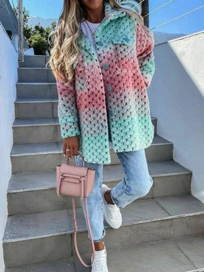 Cardigan épais doux avec poches et détails fantaisie