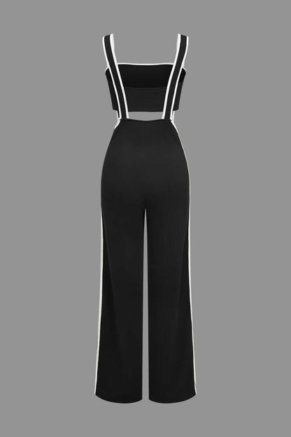 Robe Deux Pièces Contraste Élégant et Féminin