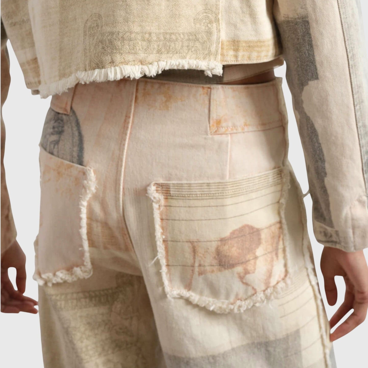 Jean Femme Haut de Gamme Taille Haute Imprimé