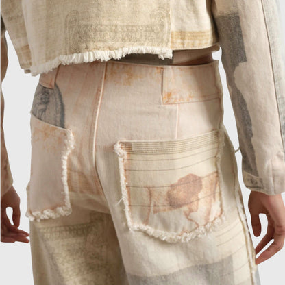 Jean Femme Haut de Gamme Taille Haute Imprimé