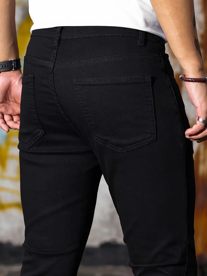 Jeans Slim Homme Élastique Denim Foncé