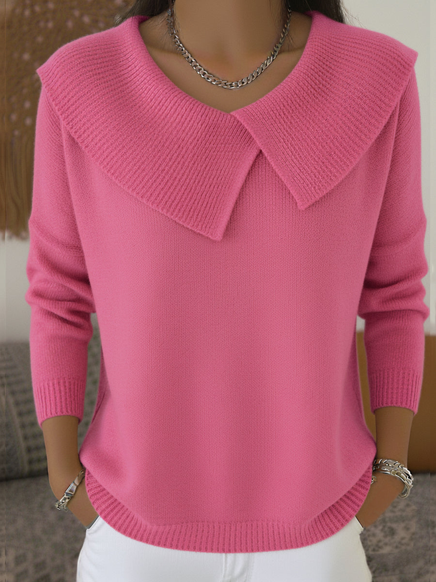 Pull Laine Douce Coupe Ajustée Manches Longues