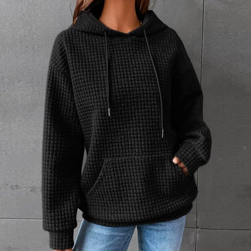 Sweat à Capuche Femme Long Manches Doux et Confortable