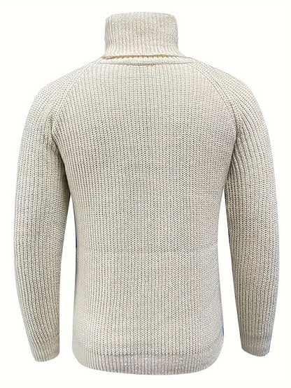 Pull homme col roulé chaud pour hiver