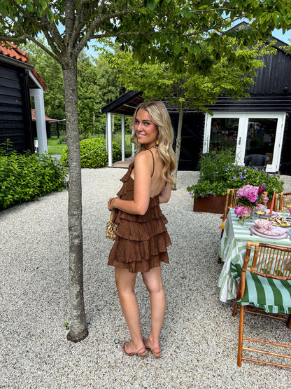 Robe mini Femme Volants Coupe Fluide Style Estival
