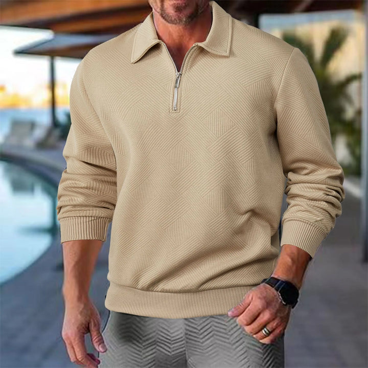 Pull Col Montant Fermeture Éclair Moderne