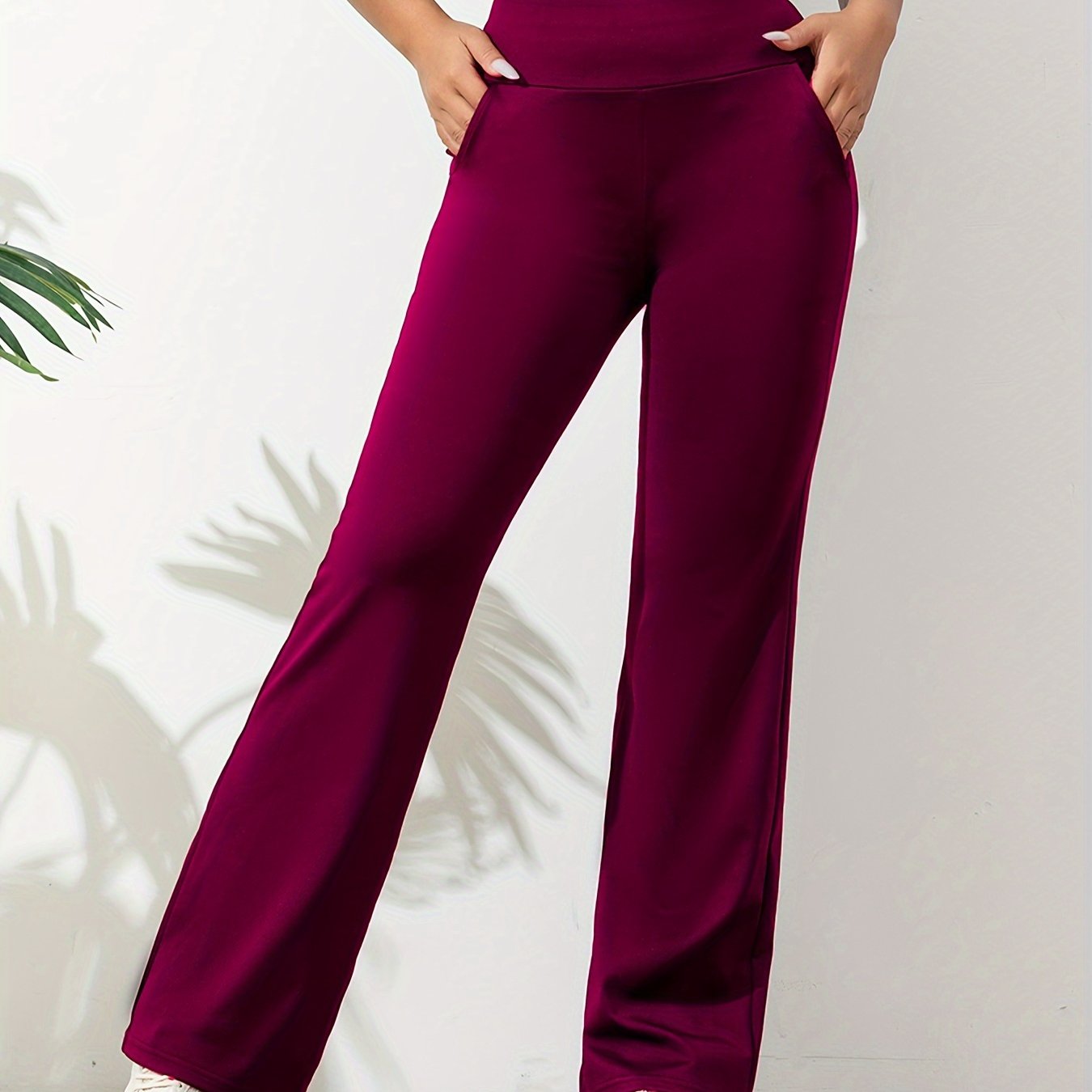 Pantalon de jogging Femme Taille haute Flare avec poches