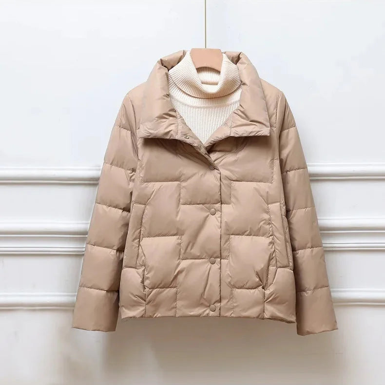 Veste Hiver Femme Douce et Chaude avec Broderie Élégante