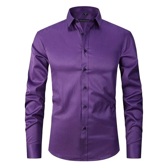 Chemise Homme Classique à Manches Longues Élégante
