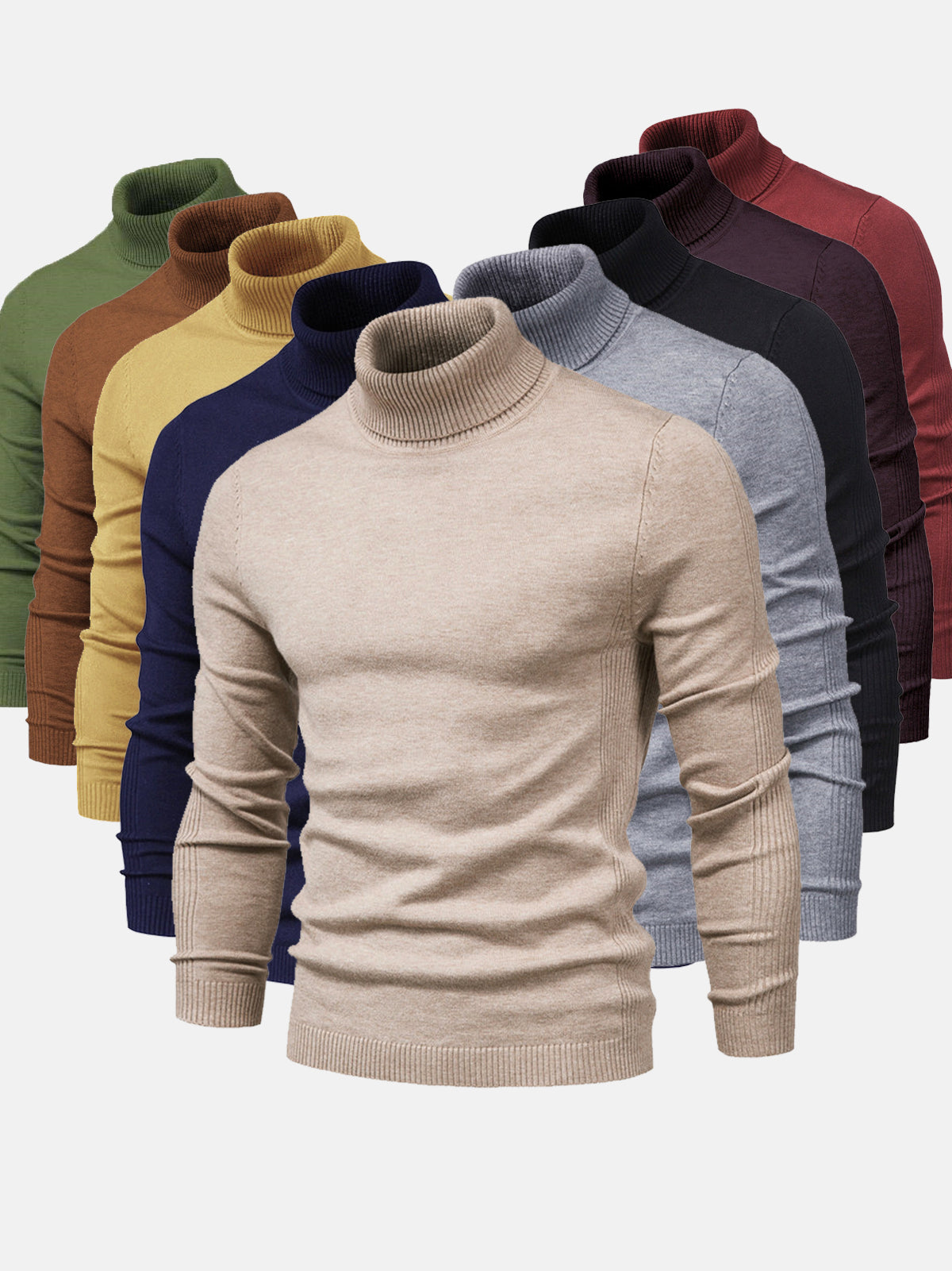 Pull à Col Roulé Homme Lavable