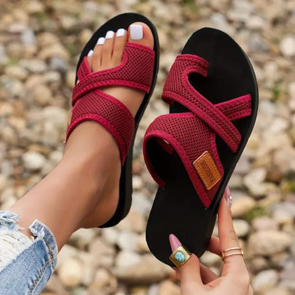 Sandales Orthopédiques Femme Été Confortable à Lacets