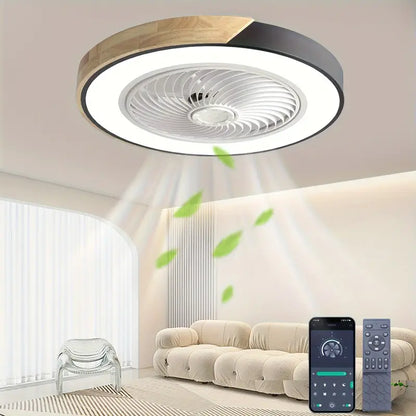 Ventilateur Plafond LED avec Télécommande et Éclairage Moderne