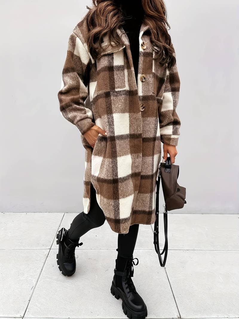 Veste Carreaux Écossais Femme Classique