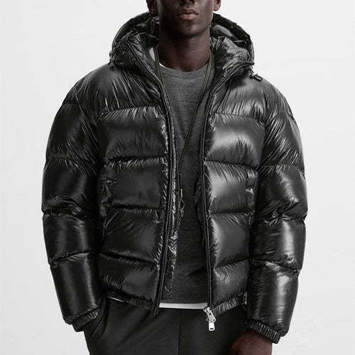 Parka Homme Noir Matelassé Hiver - PanierRoyale