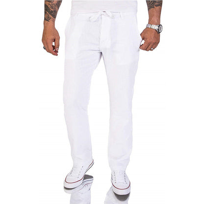 Pantalon Homme Coton Décontracté Unicolore