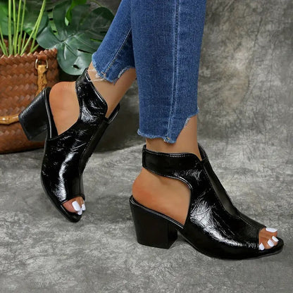 Sandales Femme Talon Compensé Bout Ouvert