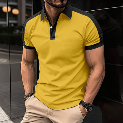 Chemise Homme Manche Courte Polo Été Décontractée
