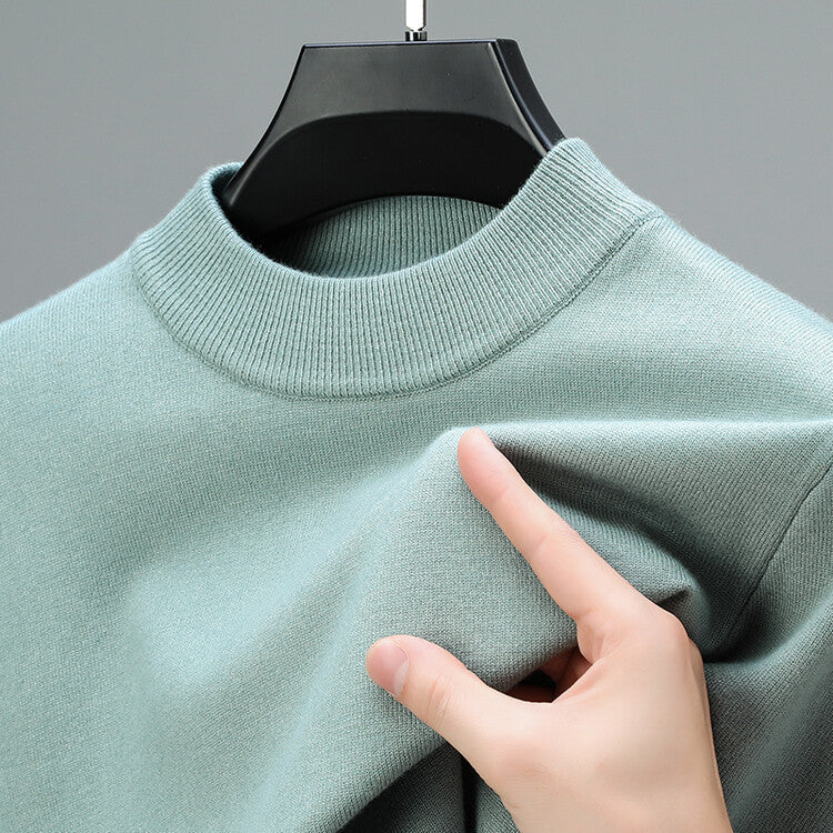 Pull Homme en Laine Brun Classique et Élégant
