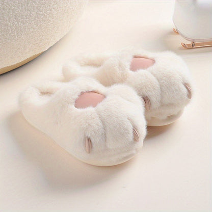 Chaussons Chat Peluche Chauds et Confortables