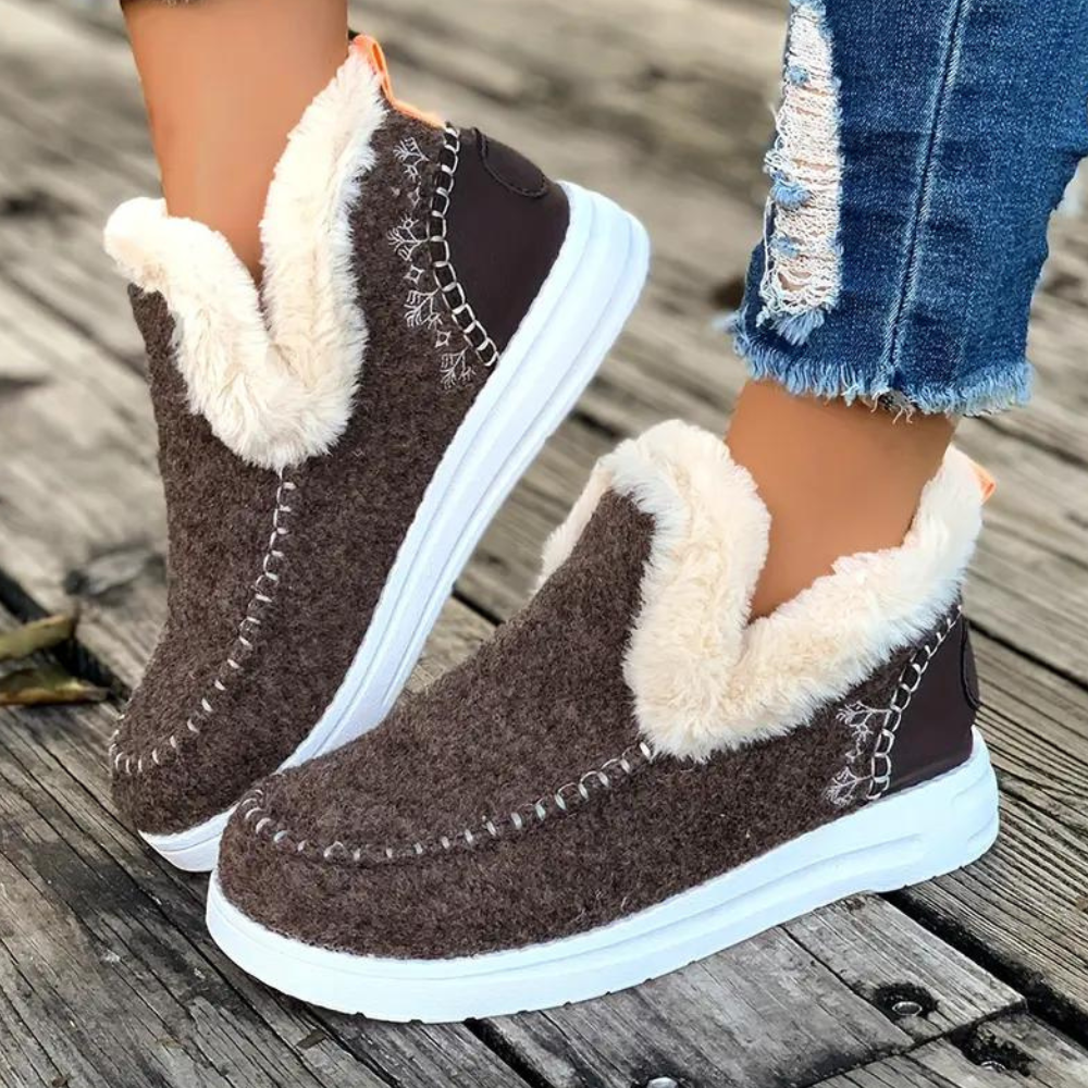 OGNYANA - Bottes D'hiver Douces et Chaudes pour Femmes
