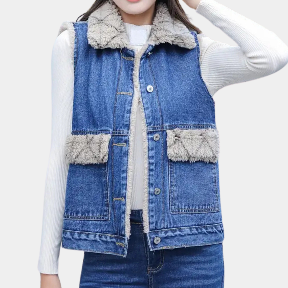 ELENA - Gilet Sans Manches d'Hiver pour Femmes