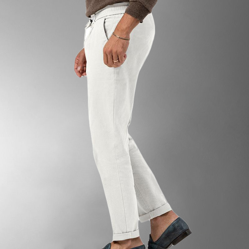 Pantalon Chino Élastique avec Cordons de Serrage