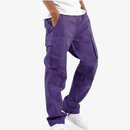 Pantalon Cargo Décontracté avec Poches pour Homme