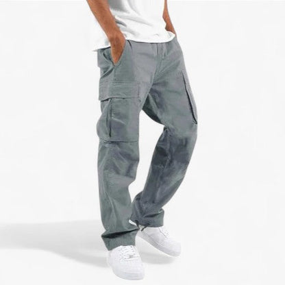 Pantalon Cargo Décontracté avec Poches pour Homme