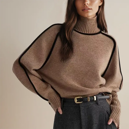 Pull à Col Roulé Rayé Femme Moderne - BerlinGlamour