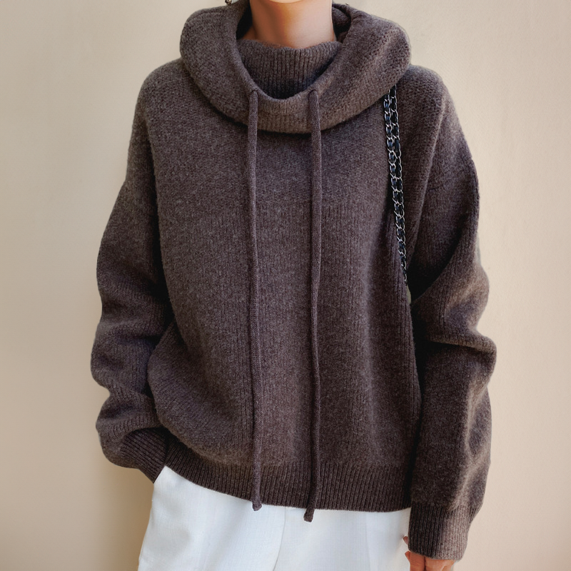 Sweat à capuche femme vert foncé confortable