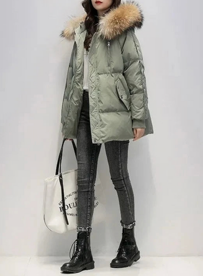 Manteau femme hivernal chaud et imperméable
