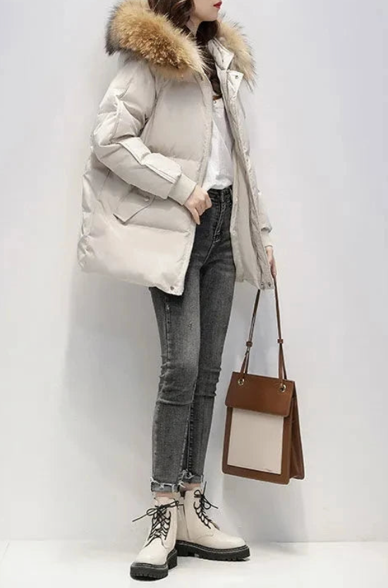 Manteau femme hivernal chaud et imperméable